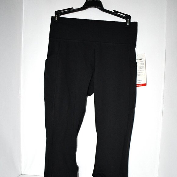Fit USA Leggings 25” in Black Size: MEDIUM #NY88C25 NWT Details: Nylon/Lycra - Picture 1 of 5